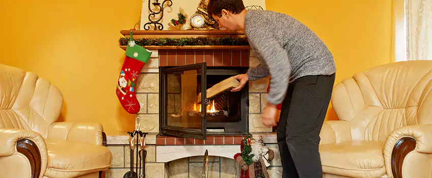 Rusted Metal Fireplace Restoration in Junction City, Kansas
